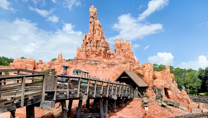 Walt Disney World Railroad passing through Big Thunder Mountain, Orlando.