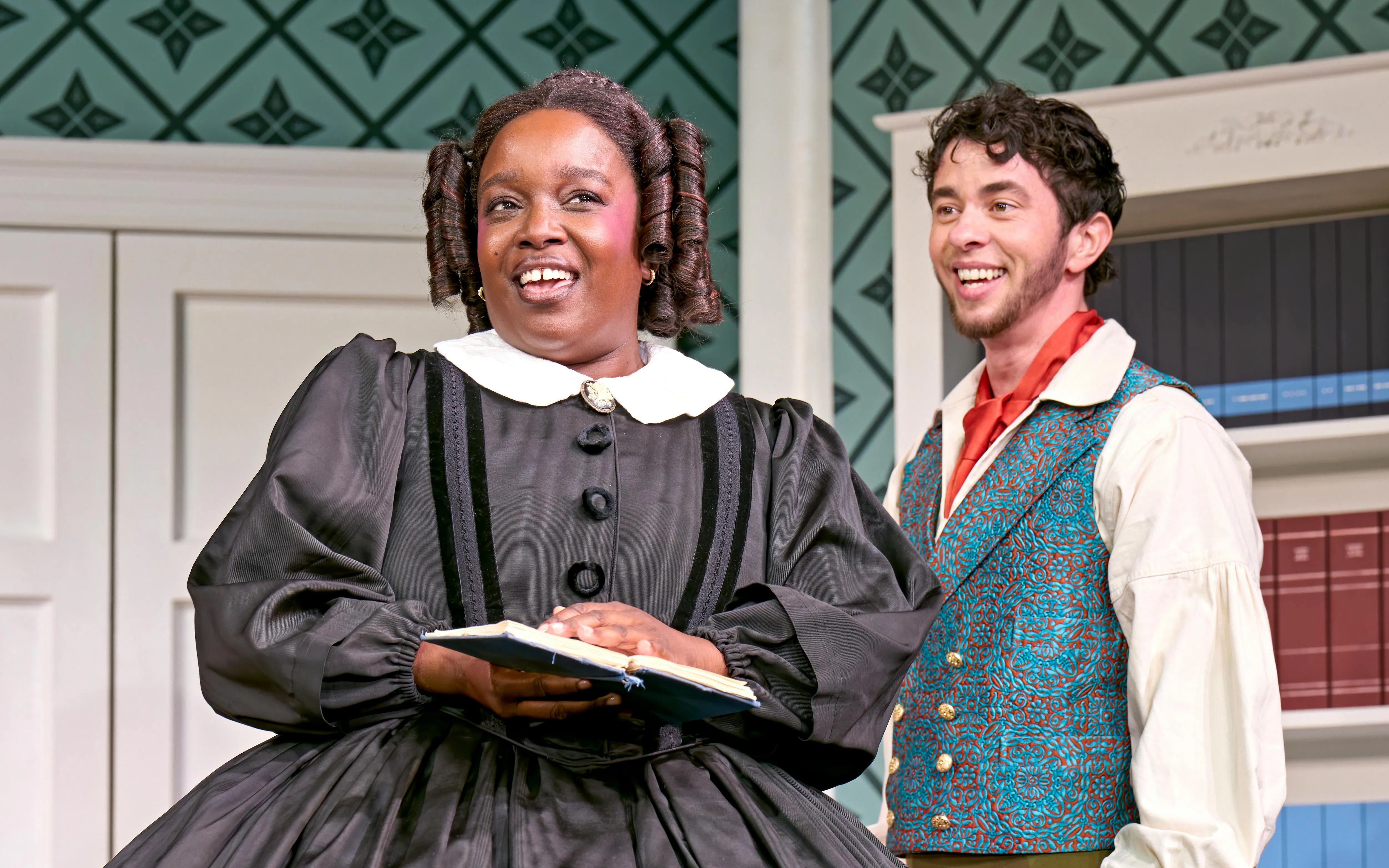 Actors performing in "Oh Mary" at a West End theater.