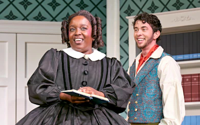 Actors performing in "Oh Mary" at a West End theater.