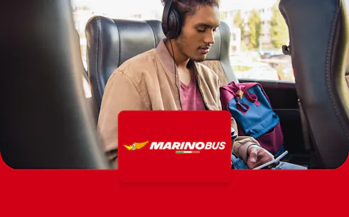 Passenger on MarinoBus from Naples Metropark to Rome Tiburtina using a smartphone.