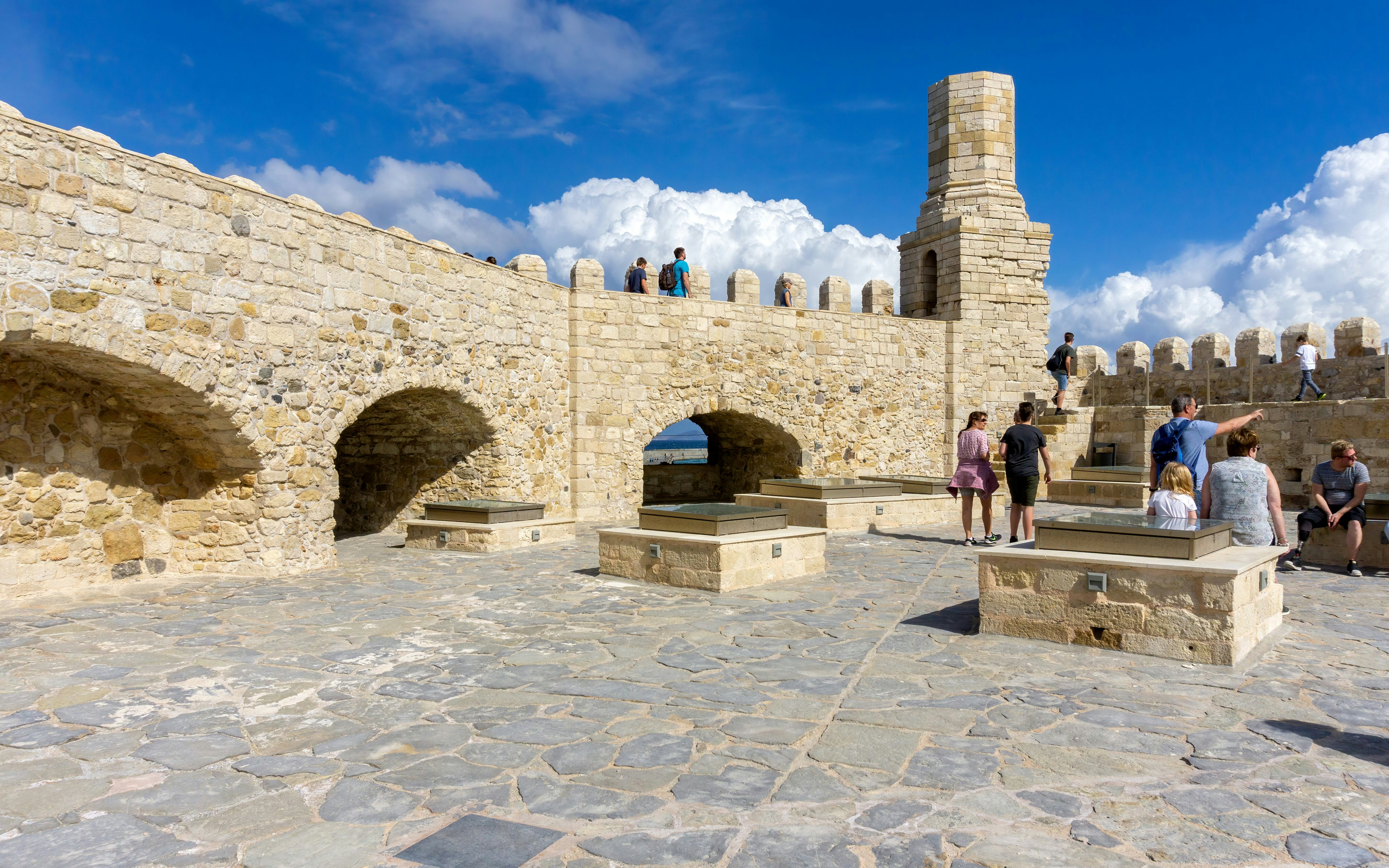 Rooftop view of the fortress Koules, Heraklion