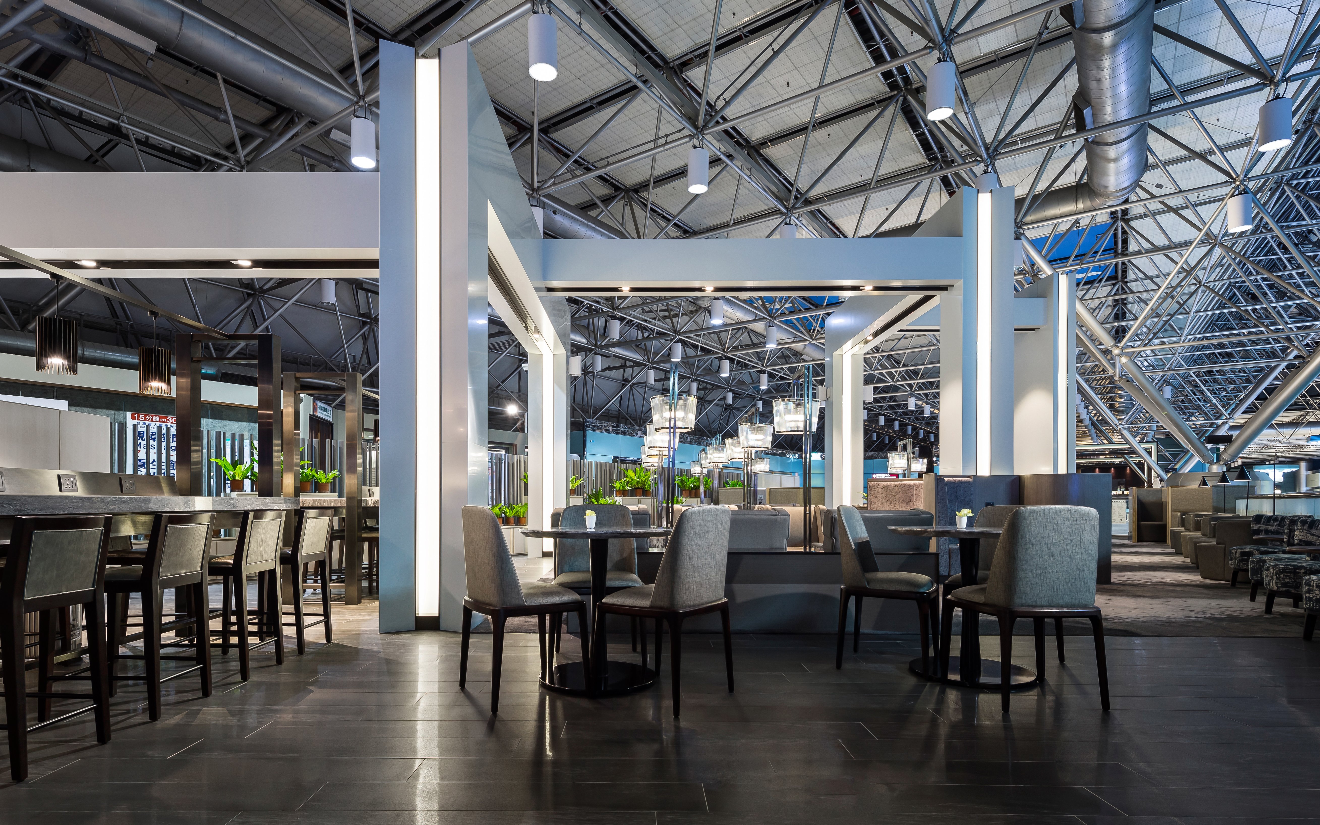 Plaza Premium Lounge seating area, Zone A1, Taipei Airport, Taiwan.