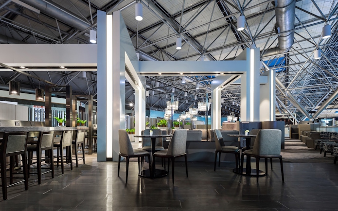 Plaza Premium Lounge seating area, Zone A1, Taipei Airport, Taiwan.