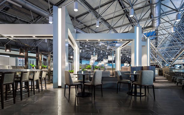 Plaza Premium Lounge seating area, Zone A1, Taipei Airport, Taiwan.