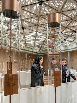 Visitors exploring exhibits at Al Shindagha Museum, Dubai.