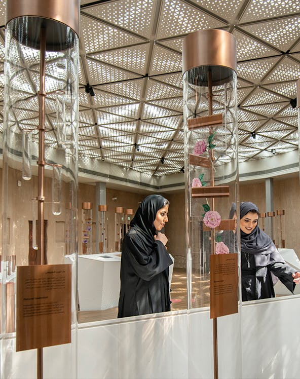 Visitors exploring exhibits at Al Shindagha Museum, Dubai.