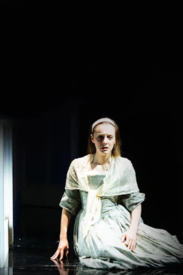 Actors performing in "Linck & Mülhahn" play by Ruby Thomas, directed by Owen Horsley.