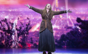 Anastasia musical performance with Paris backdrop in Brisbane