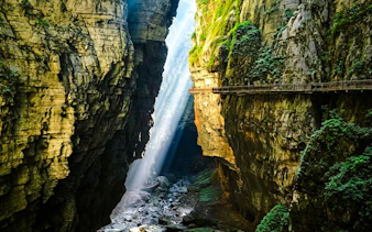 from chongqing: wujiang river, 816 nuclear project and wuling mountain great rift valley tour-2