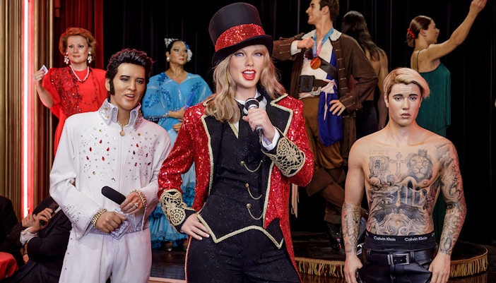 Wax figures of famous personalities at Wax Museum Madrid.