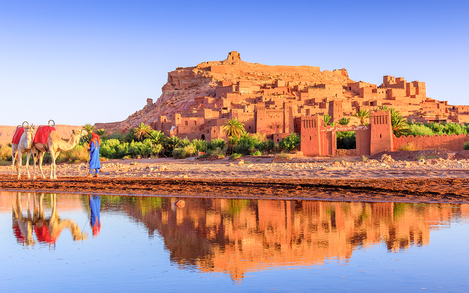 Ait-Ben-Haddou, Ksar or fortified village in Ouarzazate province, Morocco. Prime example of southern Morocco architecture.