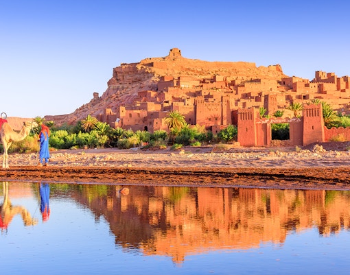 Ait-Ben-Haddou, Ksar or fortified village in Ouarzazate province, Morocco. Prime example of southern Morocco architecture.
