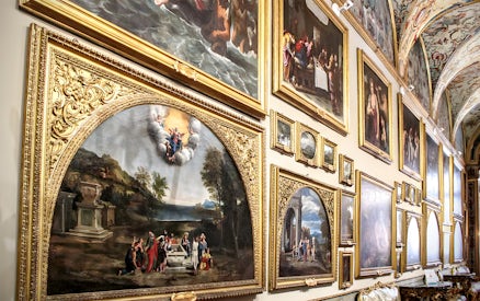 Doria Pamphilj Gallery paintings displayed in ornate gold frames.