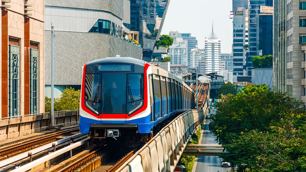 A Skytrain in Bangkok