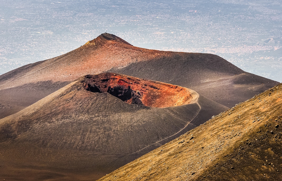 View of the Etna Crater during Mount Etna afternoon half-day guided tour