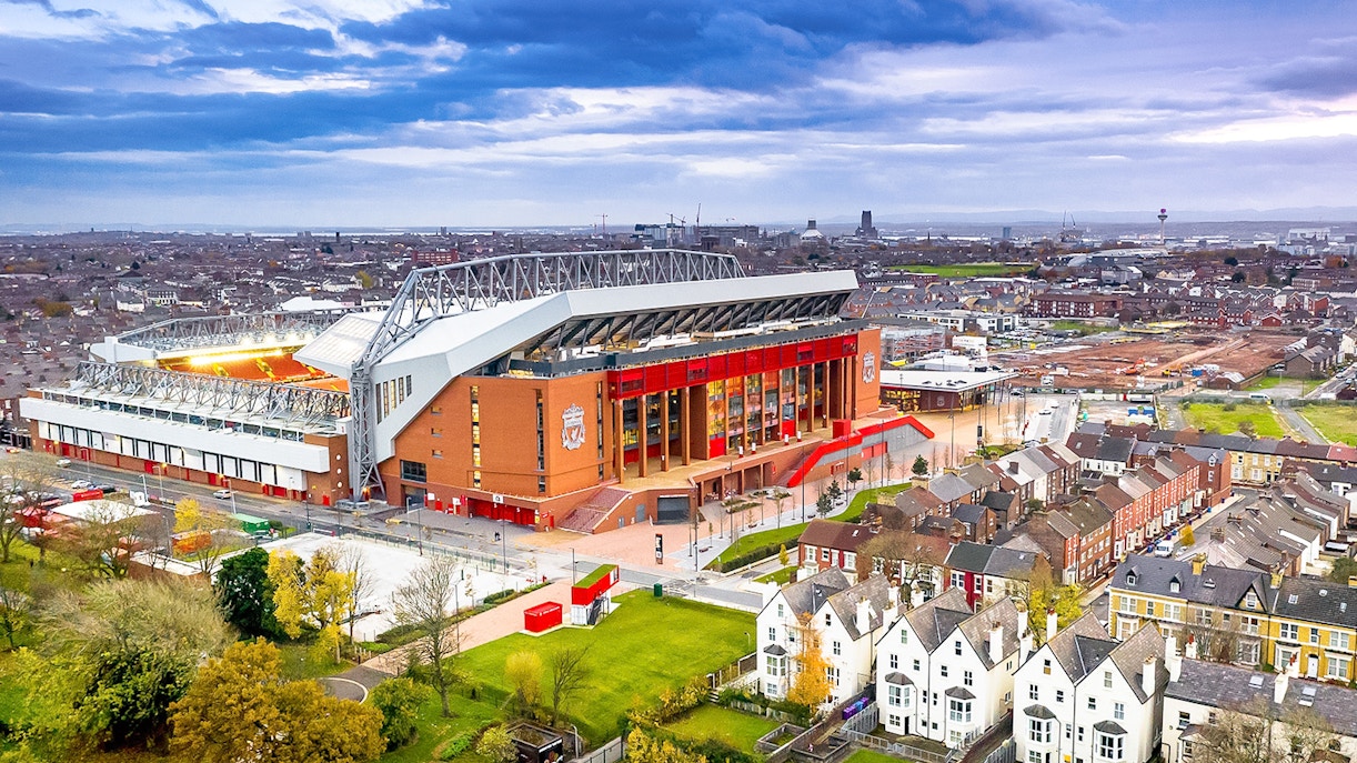 Anfield Stadium aerial view