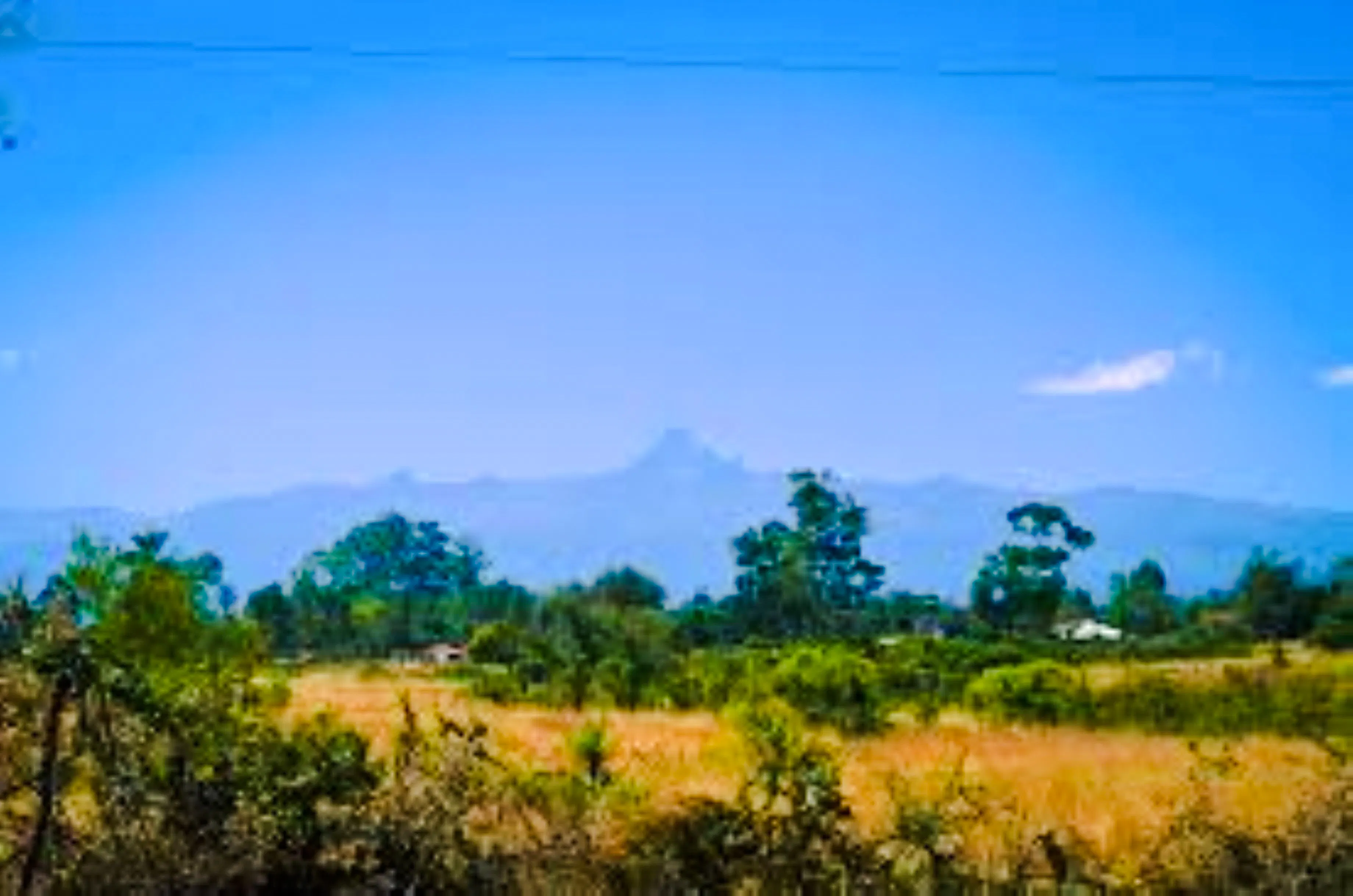 Mt Kenya view from Nairobi day tour landscape.