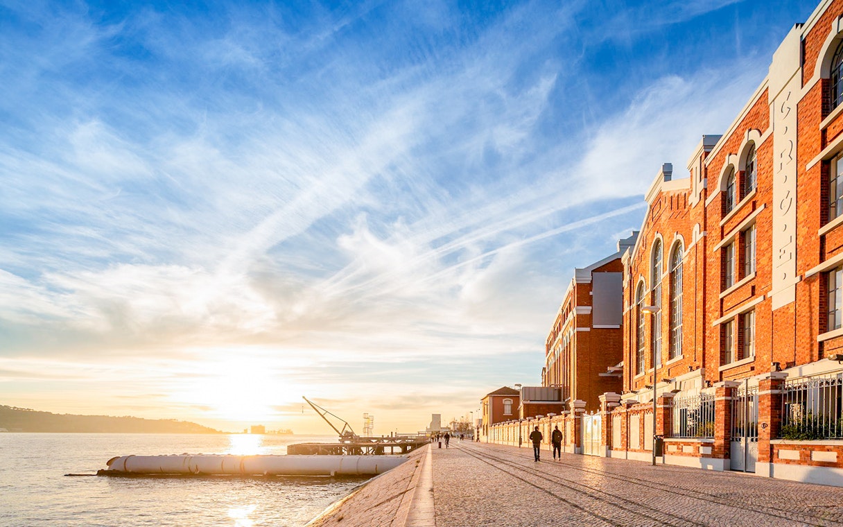 Central Tejo Power Station by the Tagus River at sunset, Lisbon.