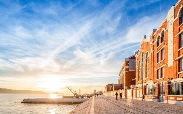 Central Tejo Power Station by the Tagus River at sunset, Lisbon.