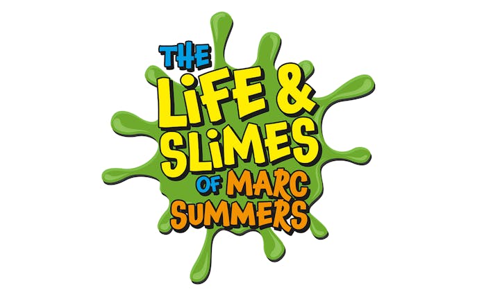 The Life and Slimes of Marc Summers logo with green slime background.