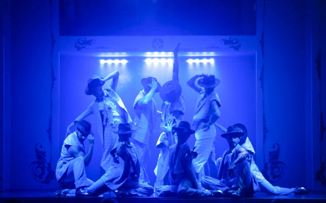 Dancers performing at Café de los Angelitos Tango Show in Buenos Aires.