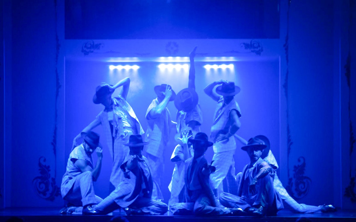 Dancers performing at Café de los Angelitos Tango Show in Buenos Aires.