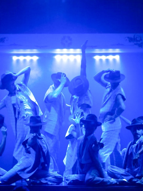 Dancers performing at Café de los Angelitos Tango Show in Buenos Aires.