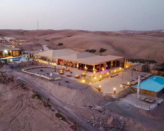 Agafay Desert Camp with Pool Access, Lunch or Dinner & Transfers