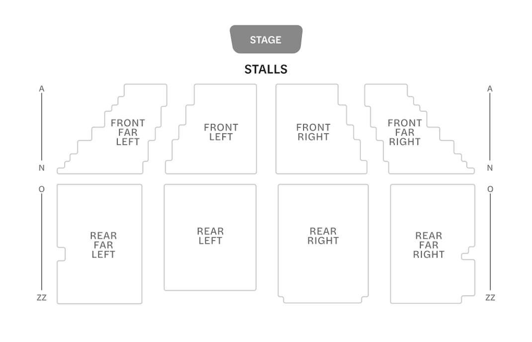 Abbildung des Parketts im Dominion Theatre London