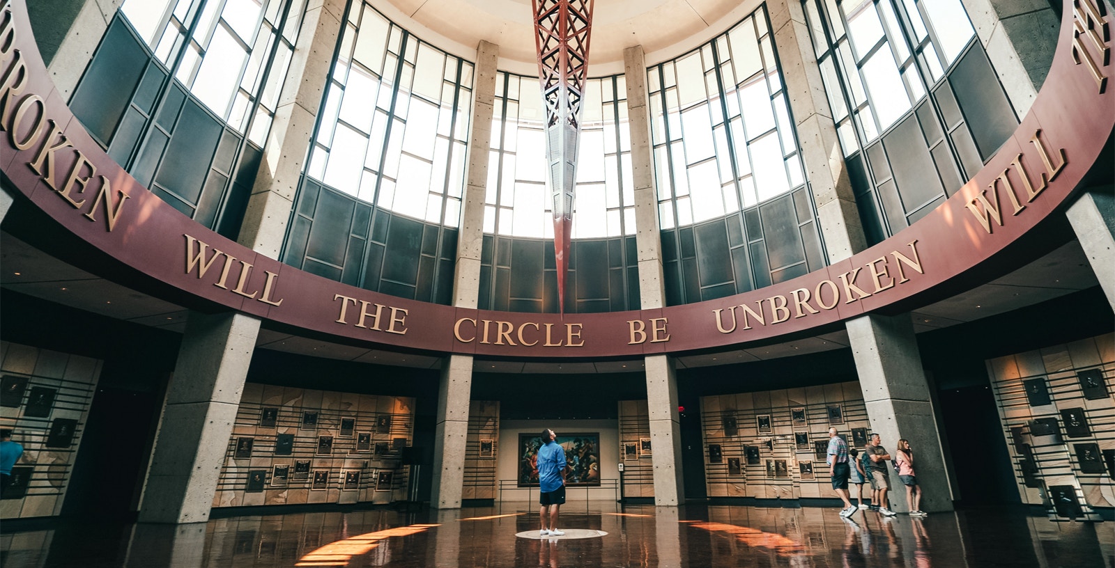 Visitors inside the Country Music Hall of Fame and Museum, Nashville.