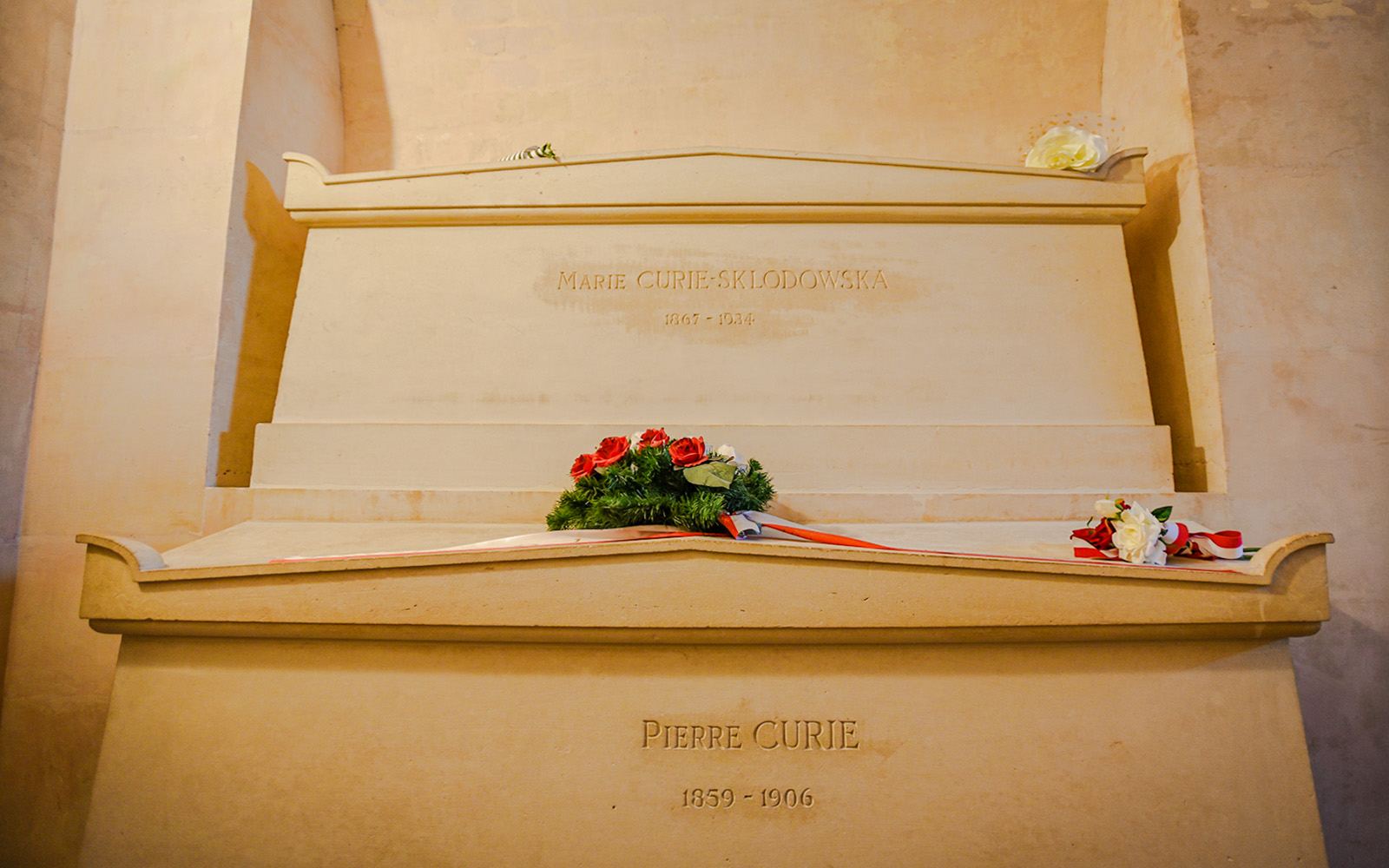 Tombs of Marie and Pierre Curie in the Panthéon - Paris, France