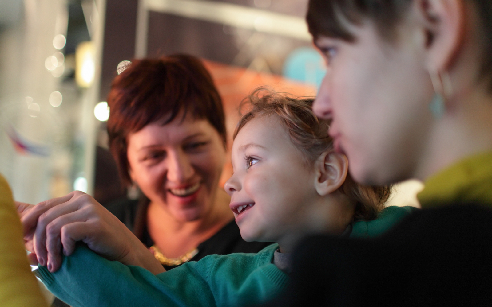 Visitors looking at the Mudéjar ceilings