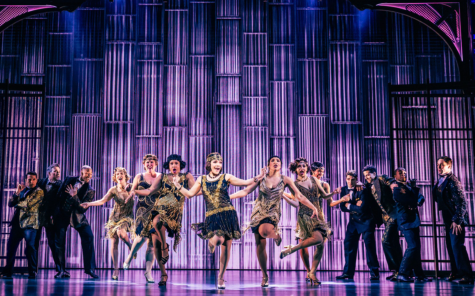 Actors performing a dance at The Great Gatsby