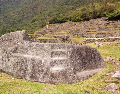 Funerary Rock near the Guard house of Machu Picchu