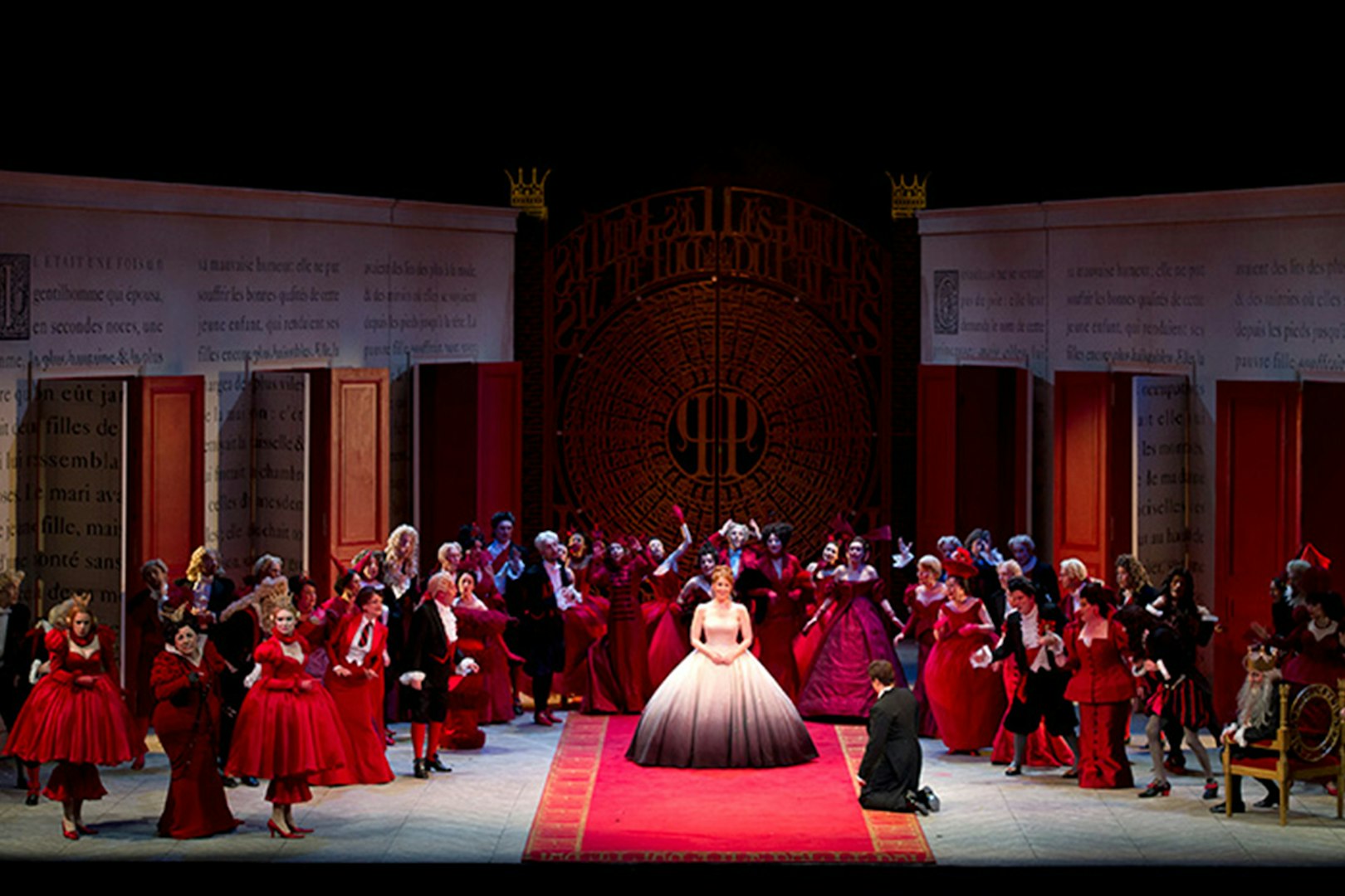 Cinderella performance at Sydney Lyric Theatre with cast in elaborate costumes.
