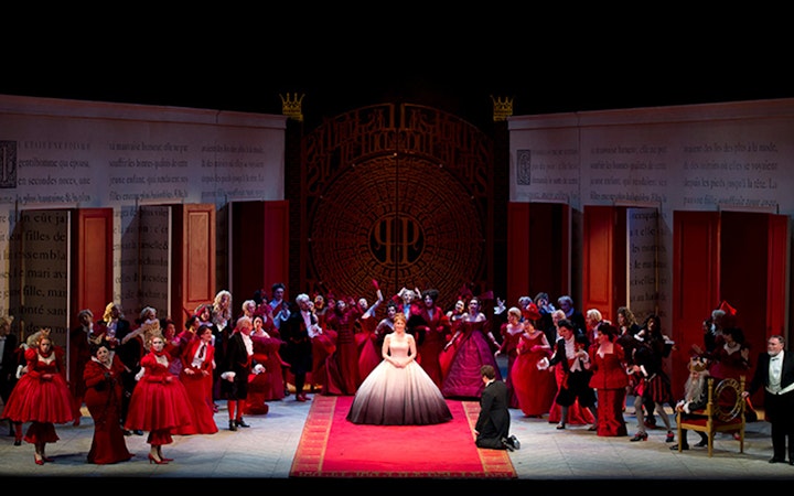 Cinderella performance at Sydney Lyric Theatre with cast in elaborate costumes.