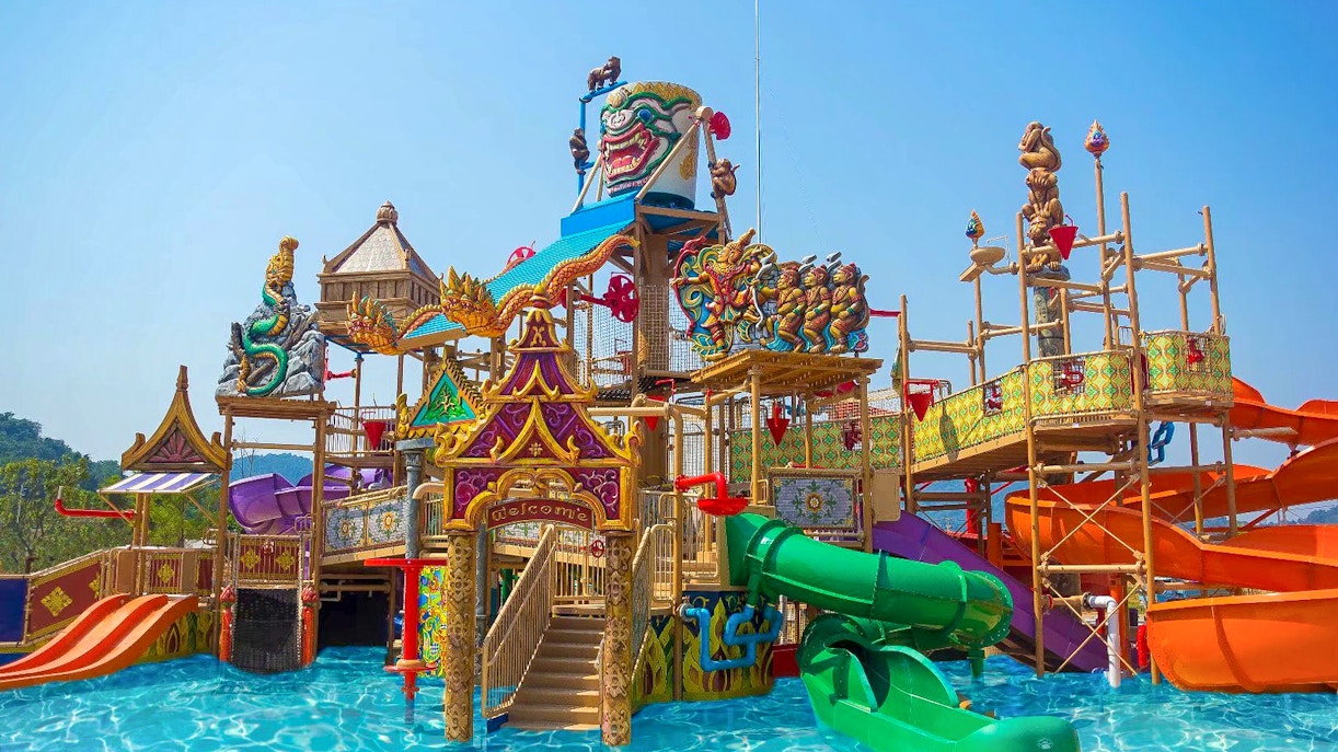 Waterslides at Ramayana Water Park