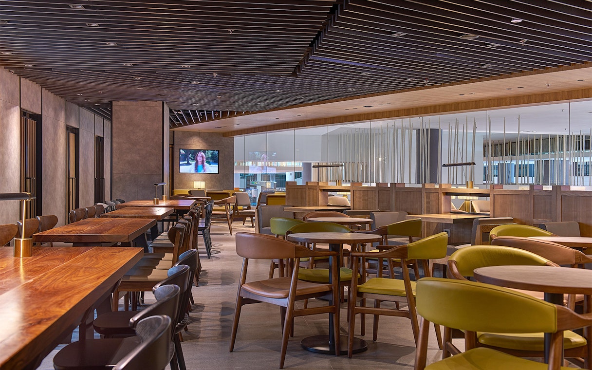 Plaza Premium Lounge seating area near Aerotel Kuala Lumpur at gateway@klia2.