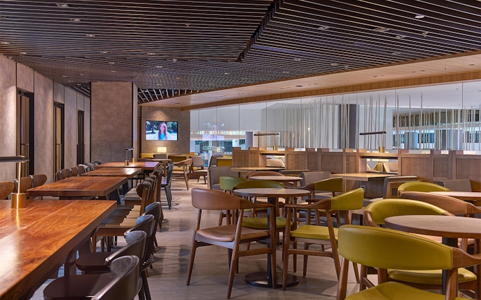 Plaza Premium Lounge seating area near Aerotel Kuala Lumpur at gateway@klia2.