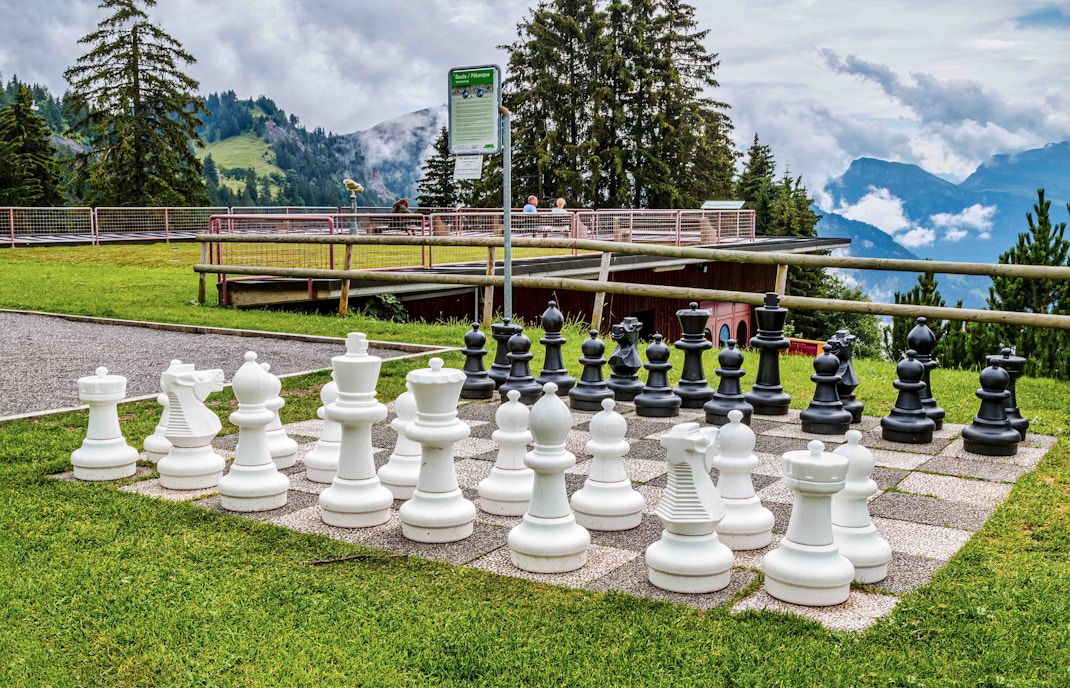 Giant chess board at Mount Rigi
