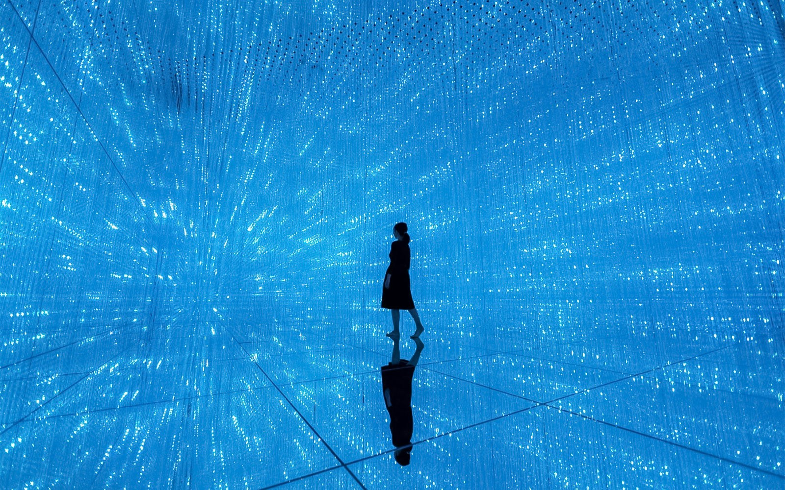 TeamLab Planets Tokyo digital art installation with immersive light displays