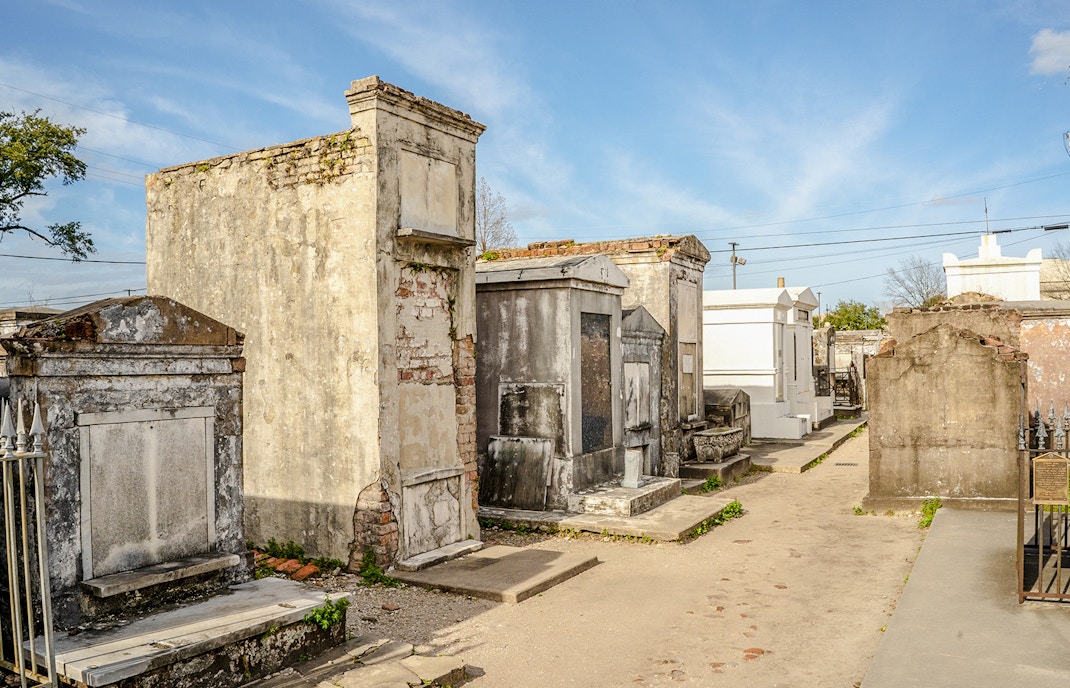 St. Louis Cemetery Number 1 in New Orleans with historic above-ground tombs.