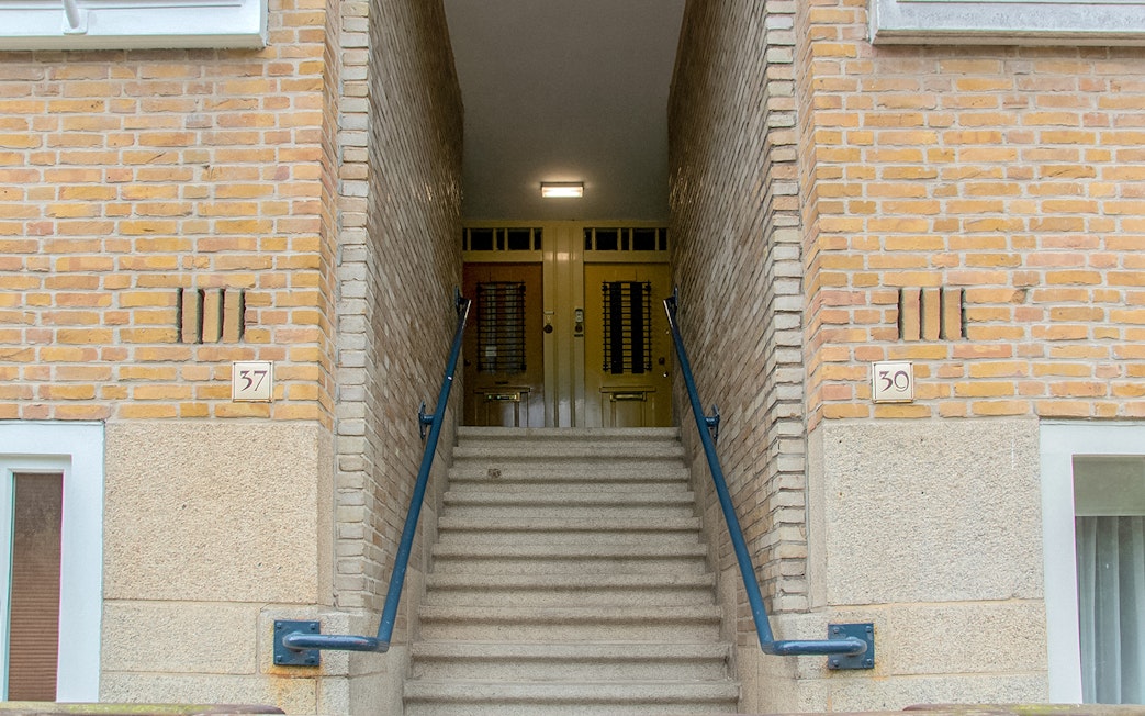 Entrance to Anne Frank's former home in Amsterdam, part of the bike tour.