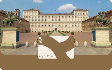 Royal Palace of Turin with equestrian statues, featuring Turin City Royal Pass.