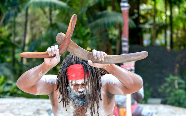 Traditional dance performance at Rainforestation Nature Park, Cairns.