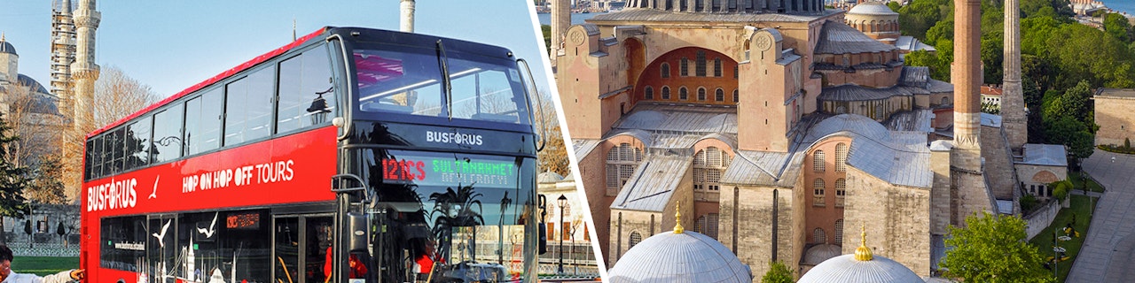 Combo: Tour in autobus Hop-on Hop-off di Istanbul + Biglietti Salta la Fila per Santa Sofia