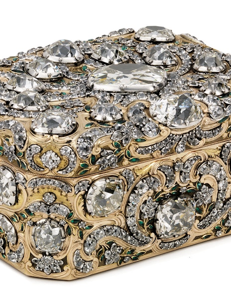 Ornate jeweled box from Royal Treasure Museum collection.