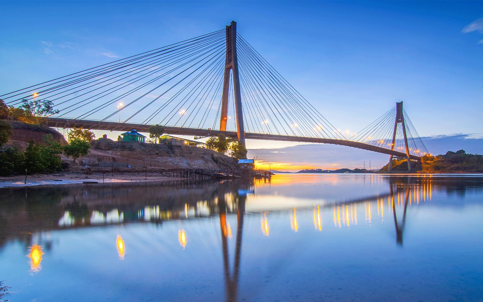 Barelang bridge at sunrise