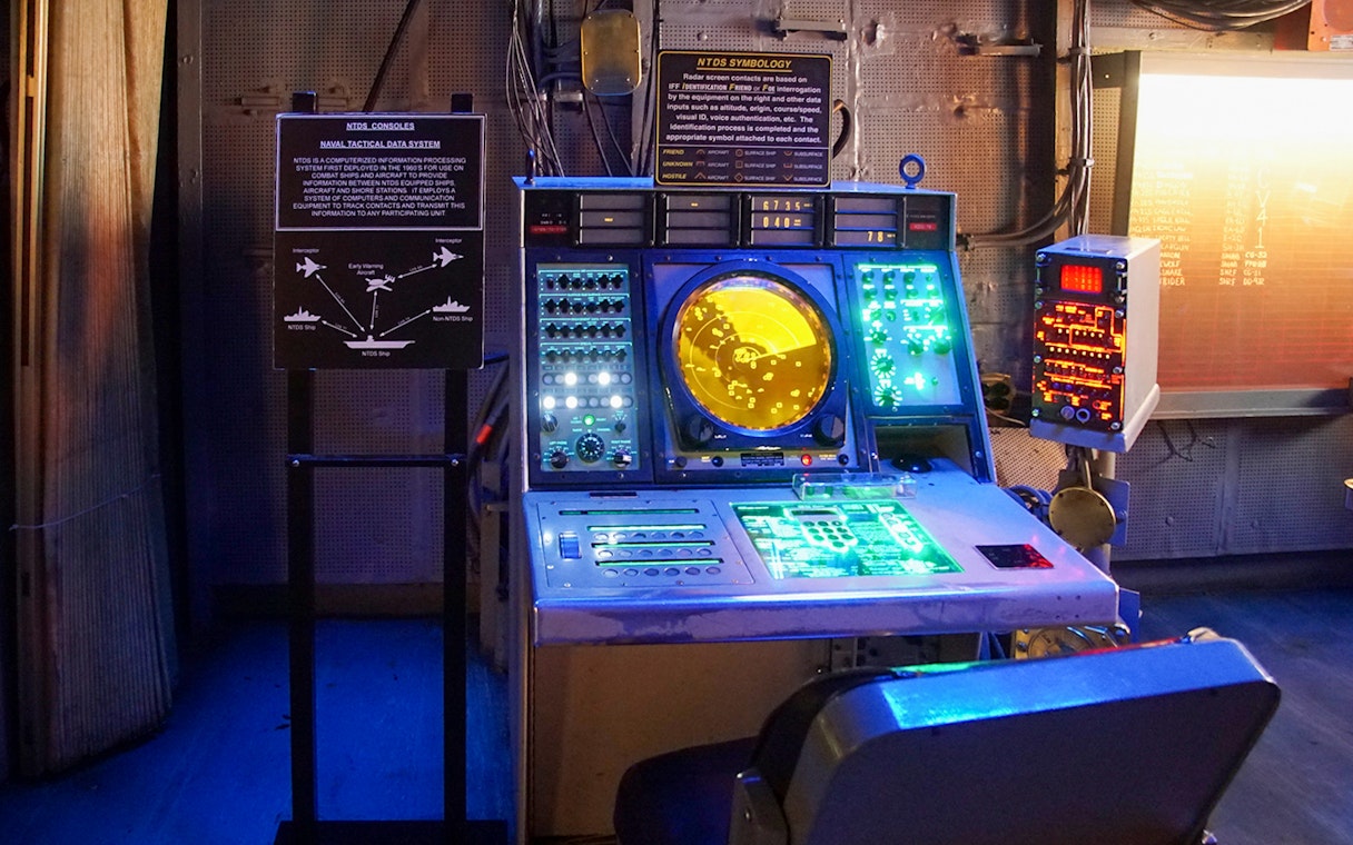 Radar console display at USS Midway Museum, San Diego CityPASS® attraction.