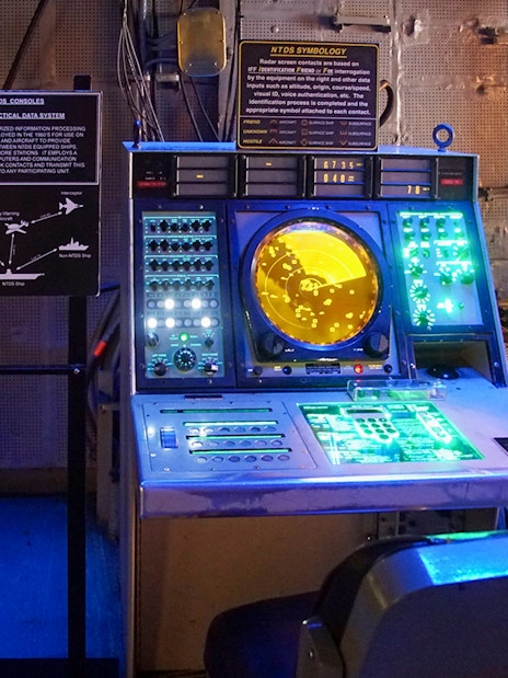 Radar console display at USS Midway Museum, San Diego CityPASS® attraction.